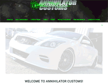 Tablet Screenshot of annihilatorcustoms.com